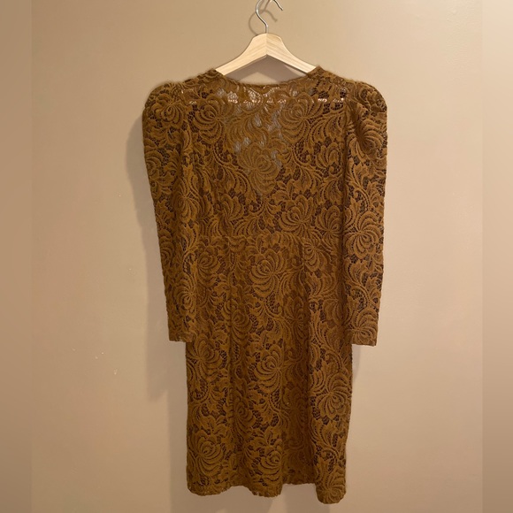 Free People Caramel Lace Long Sleeve Mini Dress - Picture 7 of 7